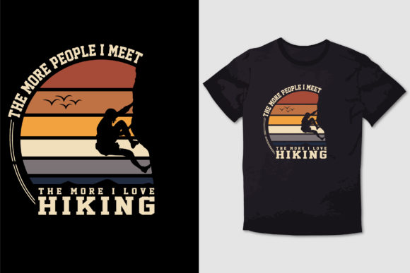 Review: I Love Hiking Typography T-shirt Design