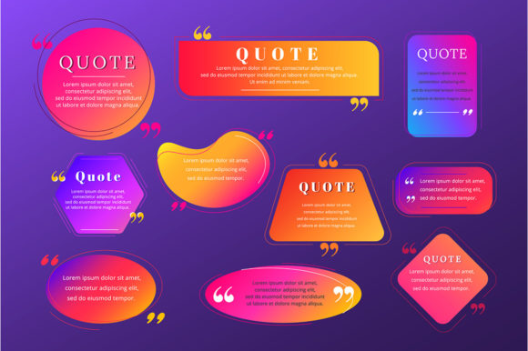 Review: Quote Blank Frame Vector Template Set