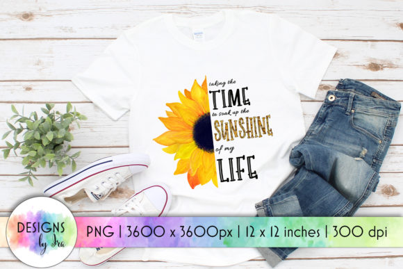 Reviewing the Sunflower Print with Positive Quote